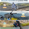 Écran moto CarPlay Android Auto 7 pouces étanche double Bluetooth