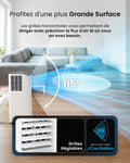 Climatiseur mobile 9000 BTU 4 en 1 WiFi minuterie 24 h télécommande kit fenêtre 22 m² classe A