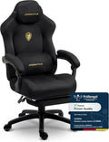 Chaise gaming ergonomique velours coussin lombaire massant repose pieds