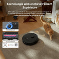 Aspirateur robot QV 35A 8000Pa station multifonction serpillière rotative 200 tr/min relevable 10 mm cartographie