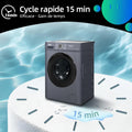 Lave linge hublot 7 kg classe A moteur 1200 rpm lavage vapeur rapide 15 programmes gris
