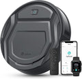 Robot aspirateur M210P 2200Pa mince silencieux 6 modes auto charge WiFi Bluetooth 120 min idéal poils animaux sols tapis