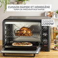 Four électrique 60 L chaleur tournante 7 modes tournebroche thermostat 240 degrés