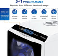 Mini lave vaisselle comptoir 5+1 programmes réservoir 5 L contrôle tactile écran LED blanc noir