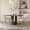 Chaises salle à manger lot de 6 avec accoudoirs rembourrées pieds bois