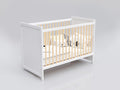 Lit bébé évolutif 120x60 cm bois de pin avec barrière