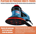 Ponceuse excentrique 150 mm 350 W 7 vitesses avec disques et mallette