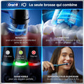 Brosse dents électrique iO 6 noire 5 modes capteur pression écran interactif 2 brossettes étui voyage