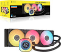 Refroidisseur liquide CPU écran LCD 3 ventilateurs RGB noir