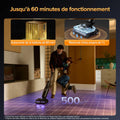 Nettoyeur vapeur sans fil 180 degrés 22 kPa séchage 5 min contrôle appli