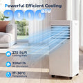Climatiseur mobile 9000 BTU 4 en 1 déshumidificateur mode sommeil silencieux kit fenêtre télécommande 35 m²