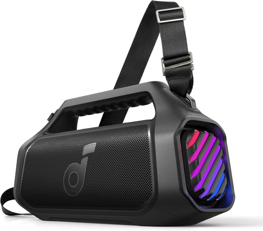Enceinte Bluetooth 140 W stéréo BassUp 20 h IPX7 lumières RGB