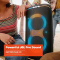 Enceinte portable Partybox Club 120 poignée pliable son pro lumières 12 h autonomie IPX4 noir