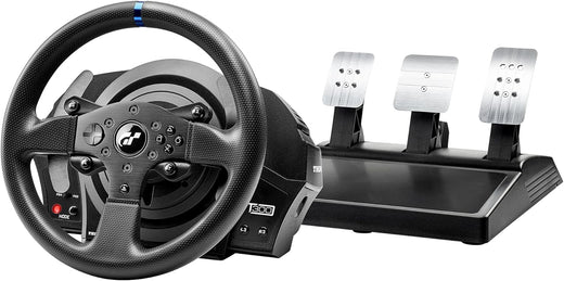 Volant pédales course retour de force compatible PC et consoles