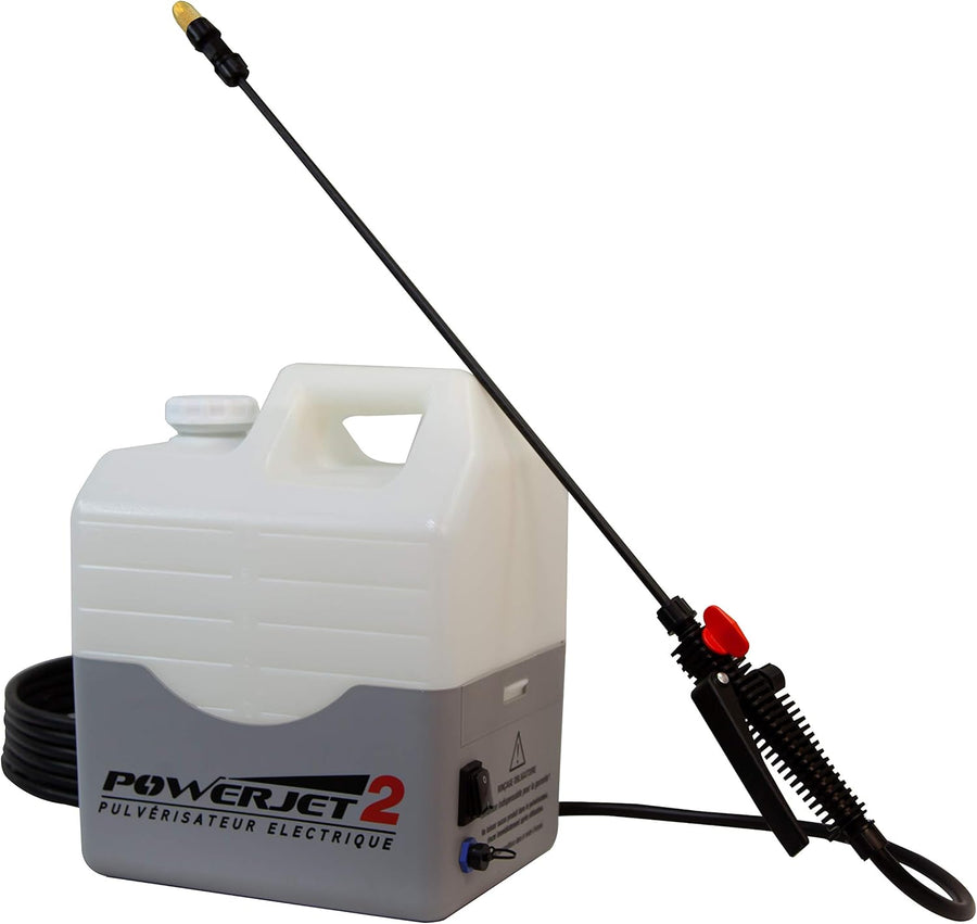 Pulvérisateur électrique 12 V portée 10 m pompe 5,5 bar lance carbone