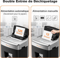 Destructeur documents 120 feuilles alimentation auto micro découpe silencieux