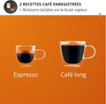 Machine café grains expresso 2 tasses nettoyage auto buse vapeur cappuccino Essential blanche