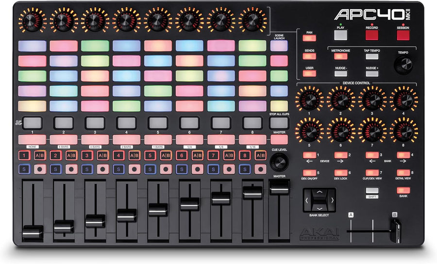 Contrôleur MIDI APC40 MKII USB matrice 5x8 molettes faders logiciels inclus
