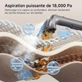 Shampouineuse canapé vapeur chauffage 18 kPa portable avec accessoires