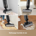 Aspirateur laveur sans fil lavage brosse 60 degrés séchage 30 min 16000 Pa