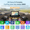 Écran moto CarPlay Android Auto 7 pouces étanche double Bluetooth
