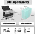 Glacière électrique T60 60L compression 12/24V réfrigérateur congélateur voiture maison camping