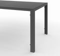 Salon jardin Madrid table 240 cm 10 chaises empilables gris anthracite