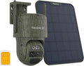 Caméra surveillance 4K double objectif 4G LTE PTZ zoom 6X panneau solaire