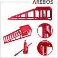 Lot 2 rampes accès avec cric hydraulique 2T hauteur réglable