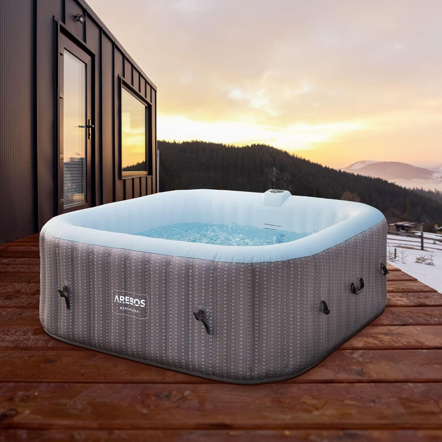 Spa gonflable 6 personnes 185x185 cm 130 buses massage 2400 W