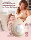 Tire lait électrique M5 mains libres contrôle app 3 modes 9 niveaux téterelle 24 mm rouge lot 2