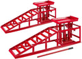 Lot 2 rampes accès avec cric hydraulique 2T hauteur réglable