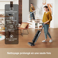 Aspirateur laveur sans fil lavage brosse 60 degrés séchage 30 min 16000 Pa
