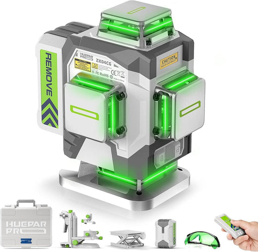 Niveau laser 4D vert auto nivellement batterie 8000 mAh