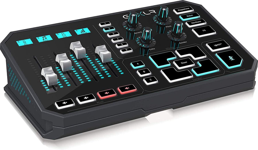 Plateforme diffusion USB Goxlr mélangeur 4 canaux faders motorisés effets vocaux compatible PC