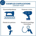 Compresseur 50 L 2200W 8 bar double cylindre lubrifié