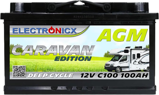 Batterie AGM 12 V 100 Ah décharge profonde étanche caravane solaire