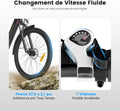 Vélo électrique 27,5 pouces moteur 250 W batterie 36 V 15,6 Ah autonomie 100 km 7 vitesses
