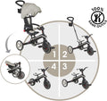 Tricycle pliable évolutif 4 en 1 pour enfants 10 mois à 5 ans