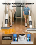 Aspirateur laveur sans fil 60 min sec humide 1,3 L nettoyage angles bords sols durs