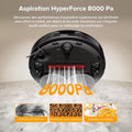 Aspirateur robot QV 35A 8000Pa station multifonction serpillière rotative 200 tr/min relevable 10 mm cartographie