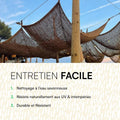 Voile ombrage coco toile écologique plusieurs tailles formes terrasse jardin pergola
