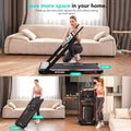 Tapis de course pliable 12 km/h affichage LED app support tablette compact maison bureau