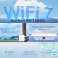 Routeur WiFi 7 extérieur BE5100 mesh IP67 PoE longue portée
