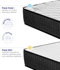 Matelas 180x200 épaisseur 30 cm mousse mémoire latex soutien ferme