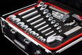 Chariot outils 156 pièces roulettes poignée télescopique mallette outils professionnelle