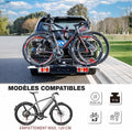 Porte vélo électrique attelage 2 vélos charge 60 kg feu arrière noir