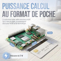 Kit Raspberry Pi 5 8 Go alimentation 27 W boîtier ventilateur HDMI 4K