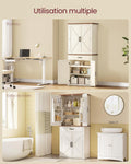 Buffet haut cuisine rangement armoire vaisselier 1786 mm tiroir placards étagères réglables BBK364W02