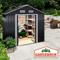 Abri jardin métal 2 m2 200x135x190 cm porte coulissante anthracite